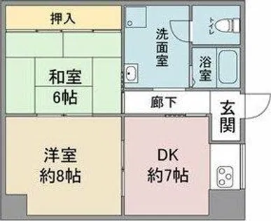 コーポラス吉桂【7階】の間取り