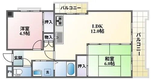 ロイヤルコーポKM【405号室】の間取り