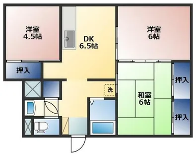 グリーンヒルズ【202号室】の間取り