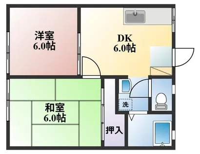 パナハイツ原田【101号室】の間取り