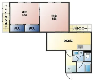 木登ビル【201号室】の間取り