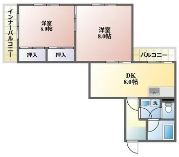 木登ビル【201号室】の間取り