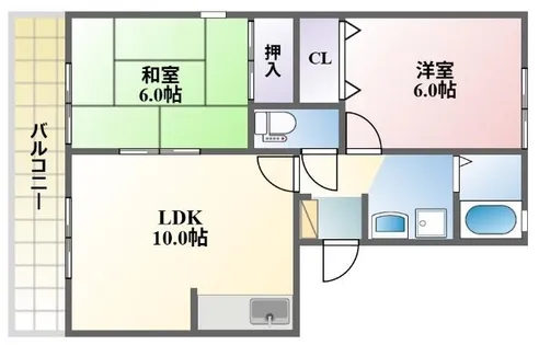 クレール中央【305号室】の間取り