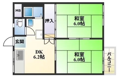 コーポみち【203号室】の間取り