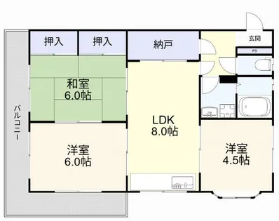グリーンハイツハヤシ【3階】の間取り