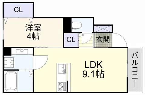 ラヴィベール【102号室】の間取り