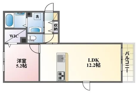 モンステラ朽網駅前【103号室】の間取り