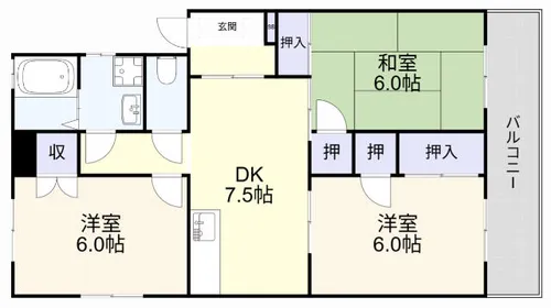 平井スクエアー【310号室】の間取り