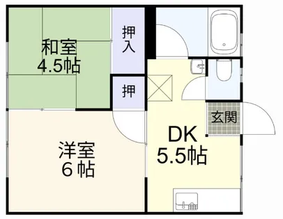 コーポ日豊【202号室】の間取り