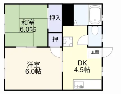 コーポ日豊【202号室】の間取り