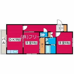 クチュール月寒東【3階】の間取り