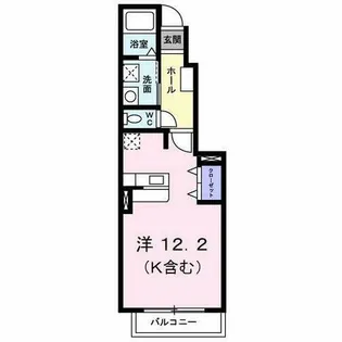 サンレミ葛原D【1階】の間取り