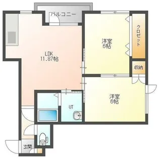 一利荘【102号室】の間取り