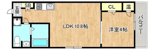 大阪府大阪市生野区林寺6丁目【アパート】の間取り