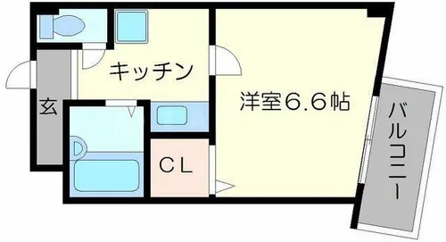 ドエル堀江南【8階】の間取り