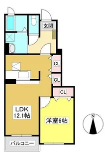 ヴィラ・ノーブル【1階】の間取り