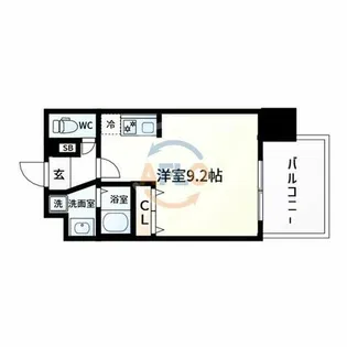 セゾンラトゥールMIYAKOJIMA【3階】の間取り
