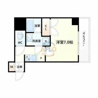S-FORT江坂Salita【7階】の間取り