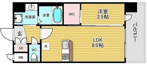 セレニテ南堀江エクラ【2階】の間取り