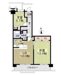 スペリアシティ名南アネックスⅤ【14階】の間取り
