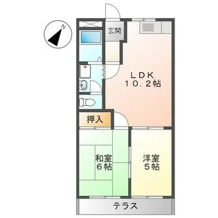 エルモリカワ【102号室】の間取り