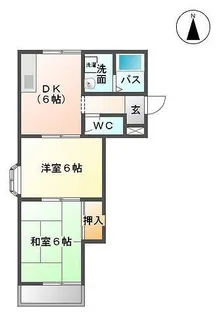 ドミールハセ【201号室】の間取り