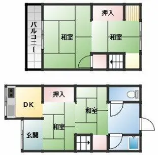 大阪府松原市天美東6丁目【一戸建】の間取り