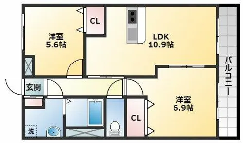 コンフォースMIYA【1階】の間取り