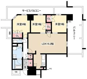 プレミスト泉レジデンス【7階】の間取り