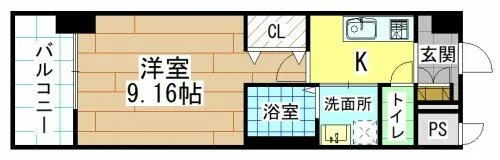 福岡県北九州市小倉北区鍛冶町2丁目【マンション】の間取り