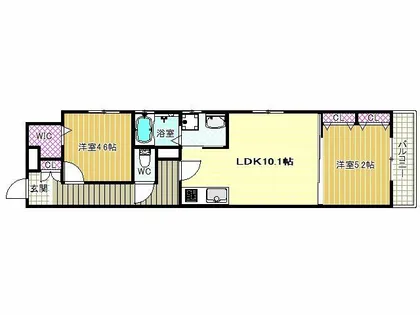 クリエオーレ田辺【2階】の間取り