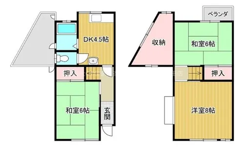 大阪府大阪狭山市半田5丁目【一戸建】の間取り
