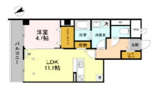 パラストKS【4階】の間取り