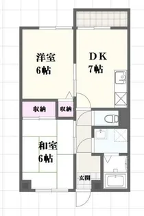 2DKの間取り画像