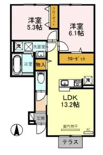 アインスコートⅢ【1階】の間取り