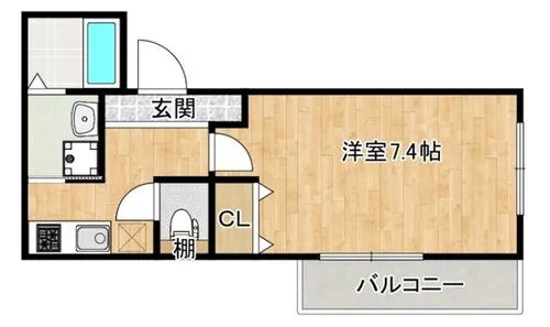 フジパレス西淡路Ⅲ番館【1階】の間取り