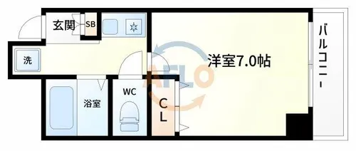 アミューズ千代崎【3階】の間取り