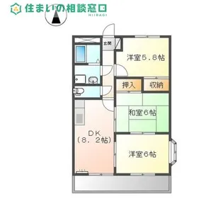 愛知県岡崎市羽根町字陣場【マンション】の間取り