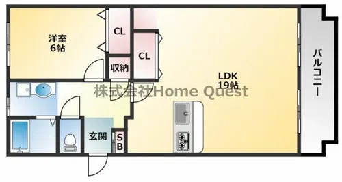 サンハイツ高安【402号室】の間取り