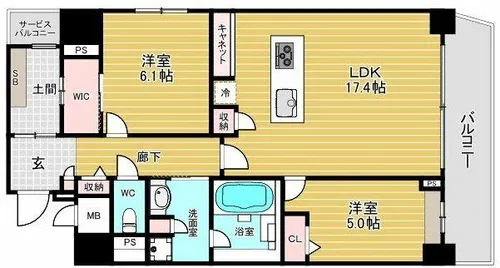 グラン・デパール【6階】の間取り