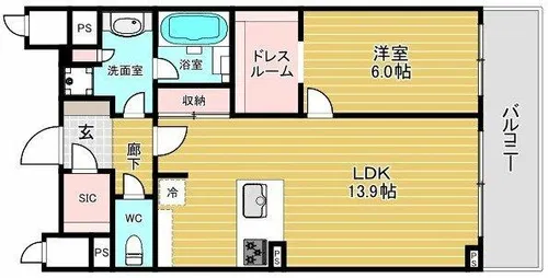 グラン・デパール【6階】の間取り
