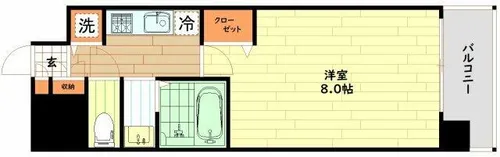 ララプレイス OSAKA WEST PRIME【2階】の間取り