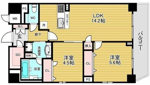 グラン・デパール【6階】の間取り