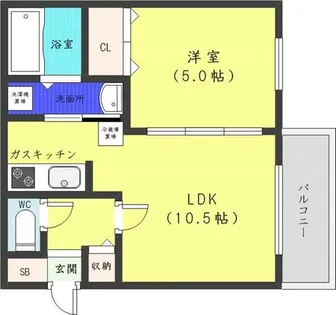 モンテリブロ札幌東【4階】の間取り