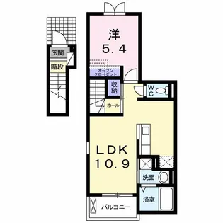 アメニティ下石田Ⅱ【203号室】の間取り