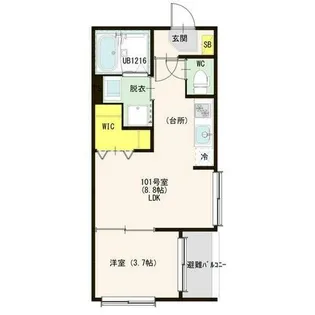 ヴィラ セレステ 八番【1階】の間取り