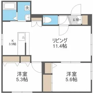 ガーデンハウス南平岸【4階】の間取り