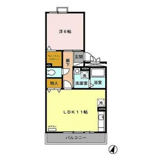 セジュール和幸 D【3階】の間取り