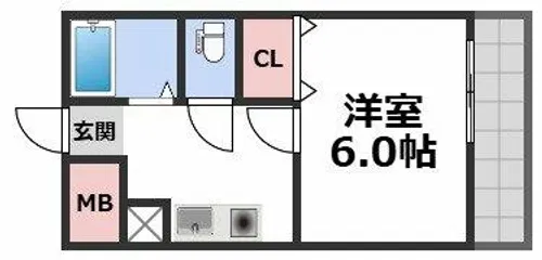 マンションロゼ【4階】の間取り