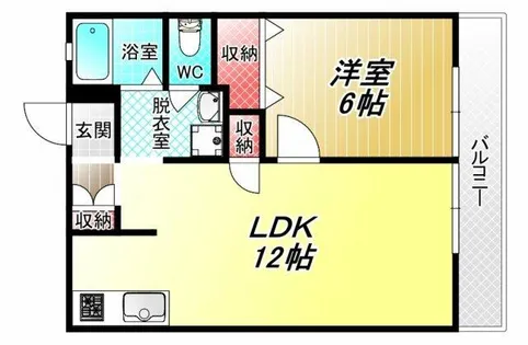 エーデルハイツB棟【1階】の間取り